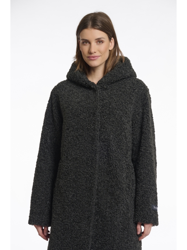 Rino en Pelle Teddy coat with hood 10874 deep iron