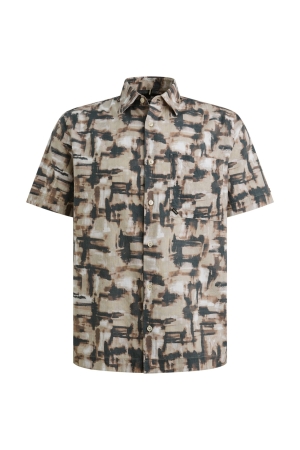 Vanguard Short Sleeve Shirt Print on slub c 8202 Burlwood