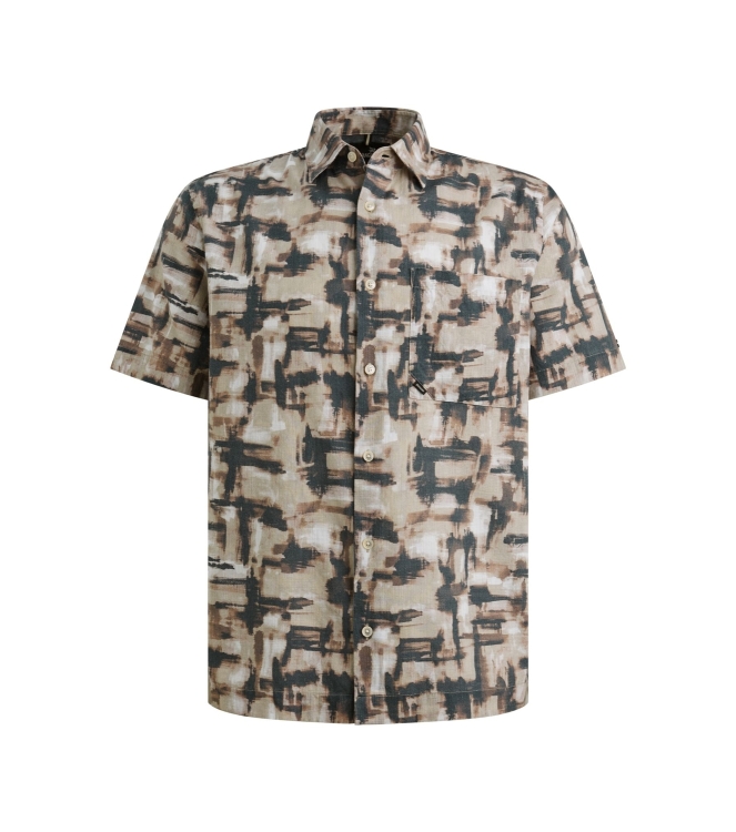 Vanguard Short Sleeve Shirt Print on slub c 8202 Burlwood
