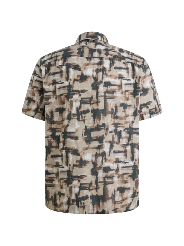 Vanguard Short Sleeve Shirt Print on slub c 8202 Burlwood