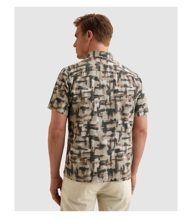 Vanguard Short Sleeve Shirt Print on slub c 8202 Burlwood