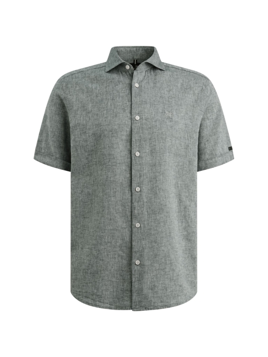 Vanguard Short Sleeve Shirt Linen Cotton bl 5108 Midnight navy