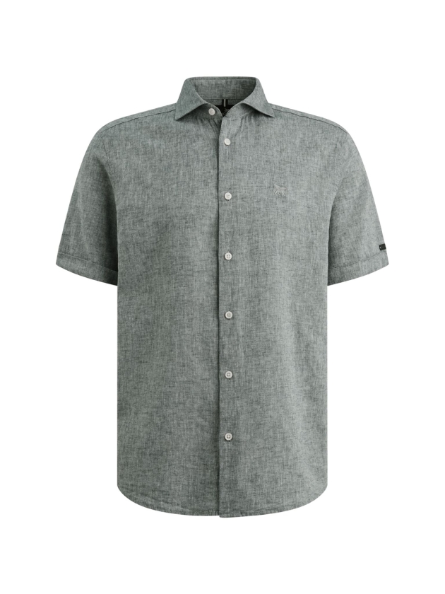 Vanguard Short Sleeve Shirt Linen Cotton bl 5108 Midnight navy