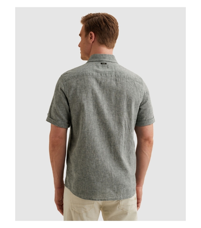 Vanguard Short Sleeve Shirt Linen Cotton bl 5108 Midnight navy