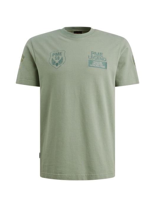 PME Legend Short sleeve r-neck flat waffle je 6123 Iceberg green