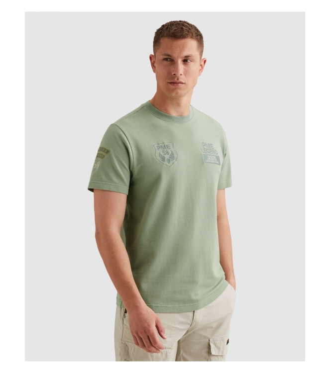 PME Legend Short sleeve r-neck flat waffle je 6123 Iceberg green