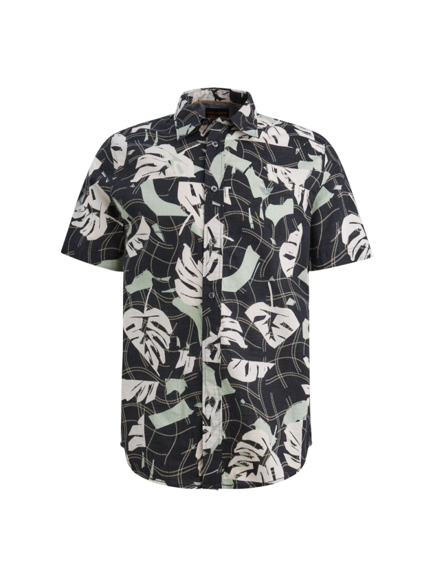 PME Legend Short Sleeve Shirt Print on Cotton 5282 Carbon
