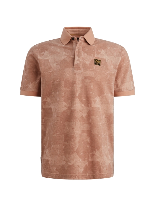 PME Legend Short sleeve polo printed two tone 3031 Rose dawn