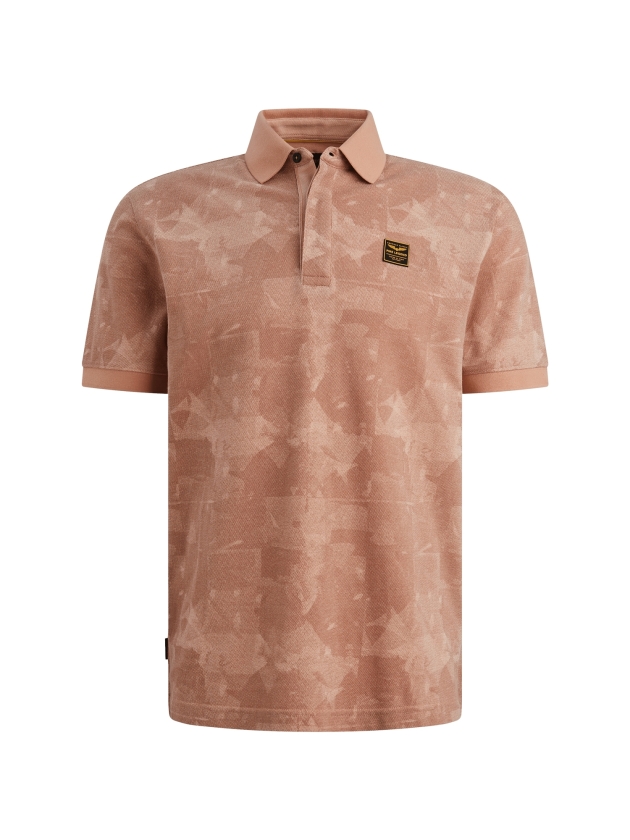 PME Legend Short sleeve polo printed two tone 3031 Rose dawn