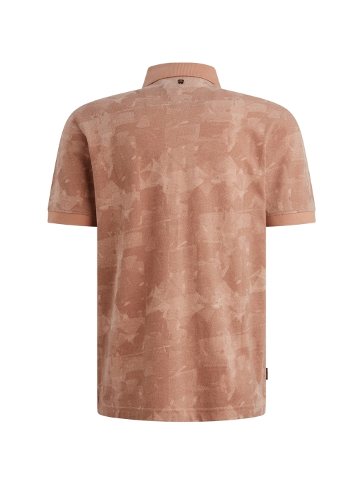 PME Legend Short sleeve polo printed two tone 3031 Rose dawn