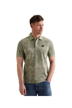 PME Legend Short sleeve polo printed two tone 6123 Iceberg green