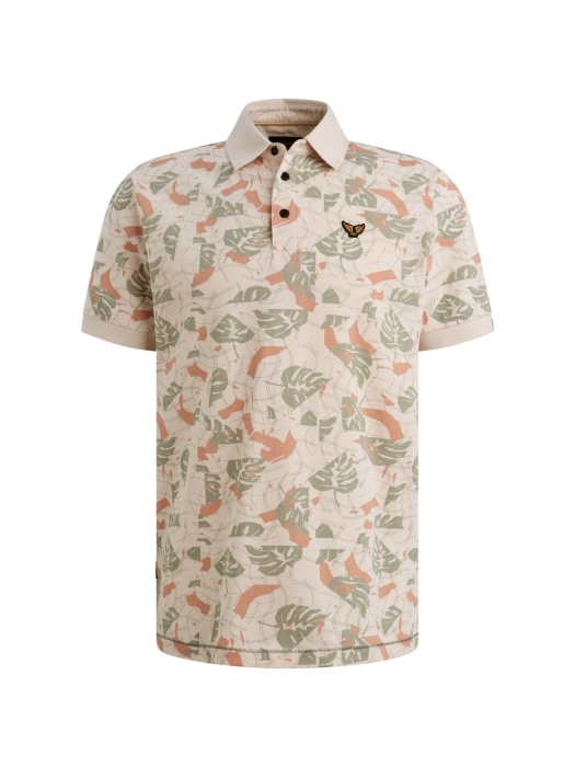 PME Legend Short sleeve polo printed fine piq 3191 Cloud pink
