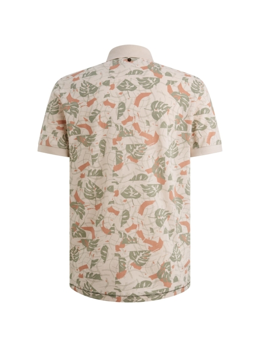 PME Legend Short sleeve polo printed fine piq 3191 Cloud pink