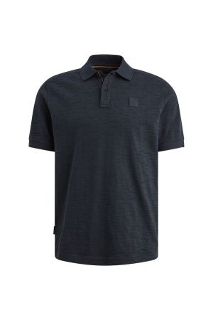 PME Legend Short sleeve polo jacquard jersey 5282 Carbon