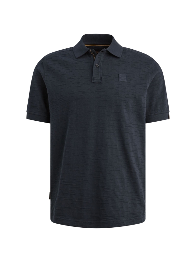 PME Legend Short sleeve polo jacquard jersey 5282 Carbon