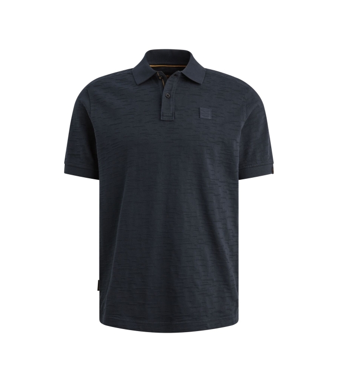 PME Legend Short sleeve polo jacquard jersey 5282 Carbon