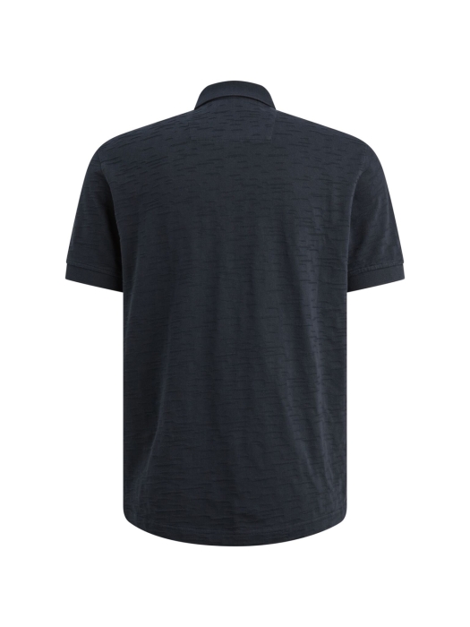 PME Legend Short sleeve polo jacquard jersey 5282 Carbon