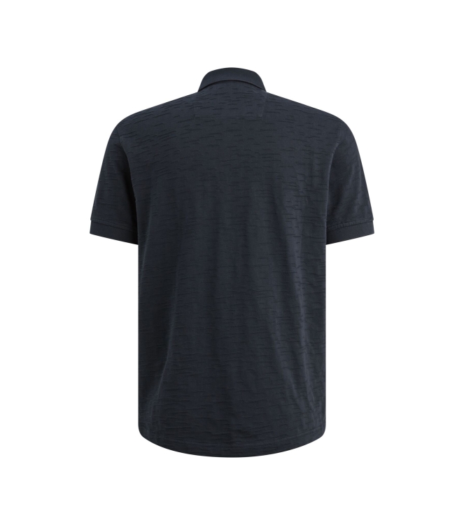 PME Legend Short sleeve polo jacquard jersey 5282 Carbon