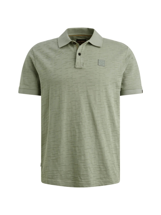 PME Legend Short sleeve polo jacquard jersey 6123 Iceberg green