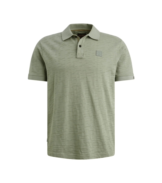 PME Legend Short sleeve polo jacquard jersey 6123 Iceberg green