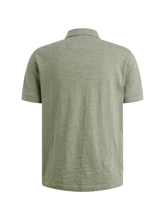 PME Legend Short sleeve polo jacquard jersey 6123 Iceberg green