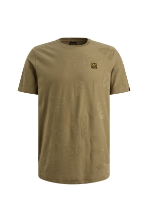 PME Legend Short sleeve r-neck jacquard jerse 6389 Dusky green