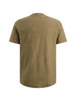 PME Legend Short sleeve r-neck jacquard jerse 6389 Dusky green