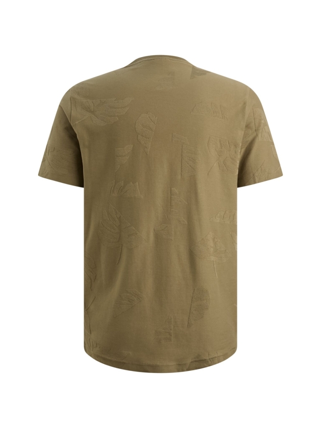 PME Legend Short sleeve r-neck jacquard jerse 6389 Dusky green