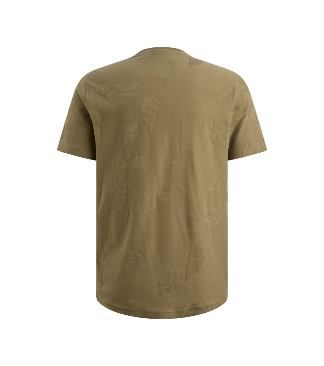 PME Legend Short sleeve r-neck jacquard jerse 6389 Dusky green