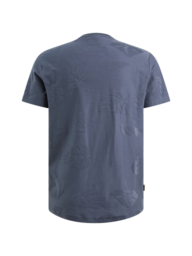 PME Legend Short sleeve r-neck jacquard jerse 5301 Vintage Indigo