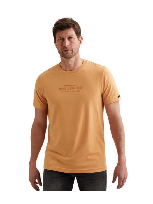 PME Legend Short sleeve r-neck cotton elastan 2015 Gold earth