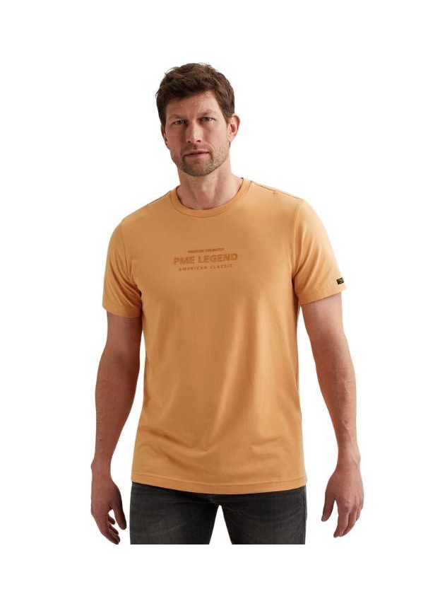 PME Legend Short sleeve r-neck cotton elastan 2015 Gold earth
