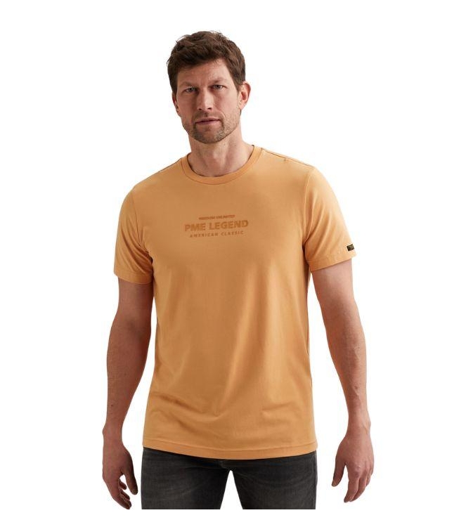 PME Legend Short sleeve r-neck cotton elastan 2015 Gold earth