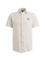 PME Legend Short Sleeve Shirt Print on pique 7001 Egret