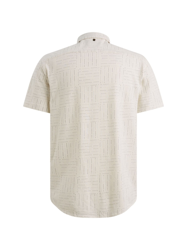 PME Legend Short Sleeve Shirt Print on pique 7001 Egret