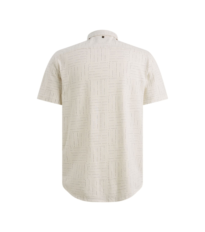 PME Legend Short Sleeve Shirt Print on pique 7001 Egret