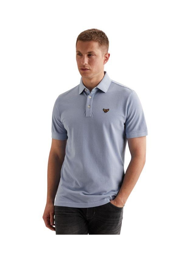 PME Legend Short sleeve polo pique garment dy 5299 Hydrangea