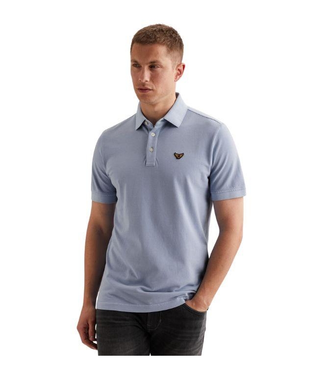 PME Legend Short sleeve polo pique garment dy 5299 Hydrangea
