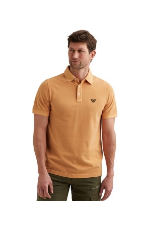 PME Legend Short sleeve polo pique garment dy 2015 Gold earth