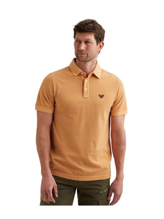 PME Legend Short sleeve polo pique garment dy 2015 Gold earth
