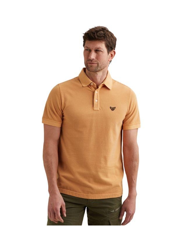 PME Legend Short sleeve polo pique garment dy 2015 Gold earth