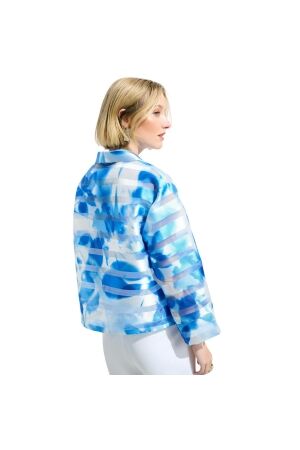 Joseph Ribkoff LDS Jacket 4473 Vanilla/blue