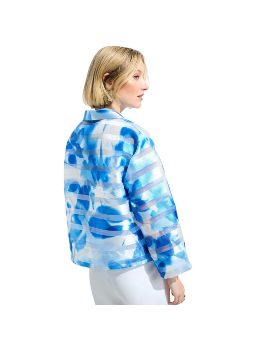 Joseph Ribkoff LDS Jacket 4473 Vanilla/blue