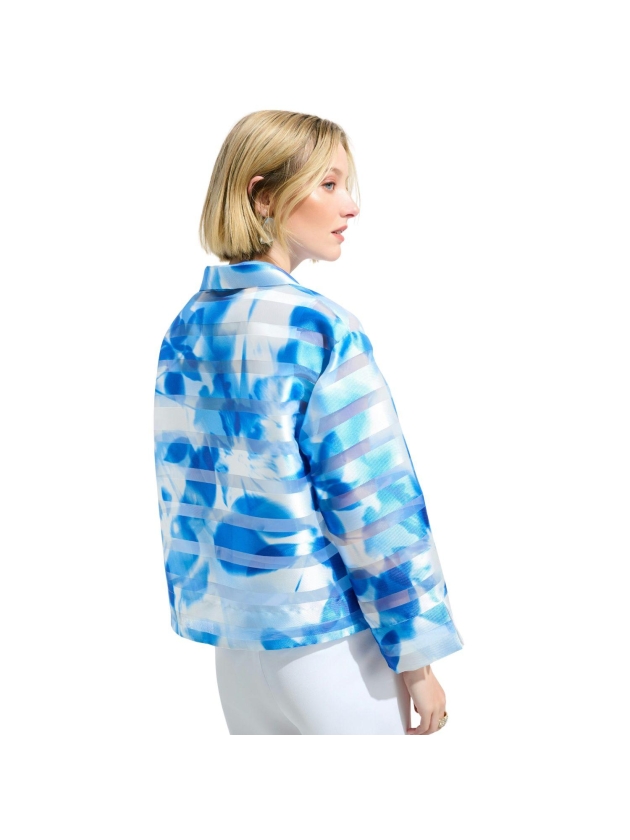 Joseph Ribkoff LDS Jacket 4473 Vanilla/blue