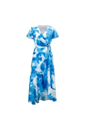 Joseph Ribkoff LDS Dress 4473 Vanilla/blue