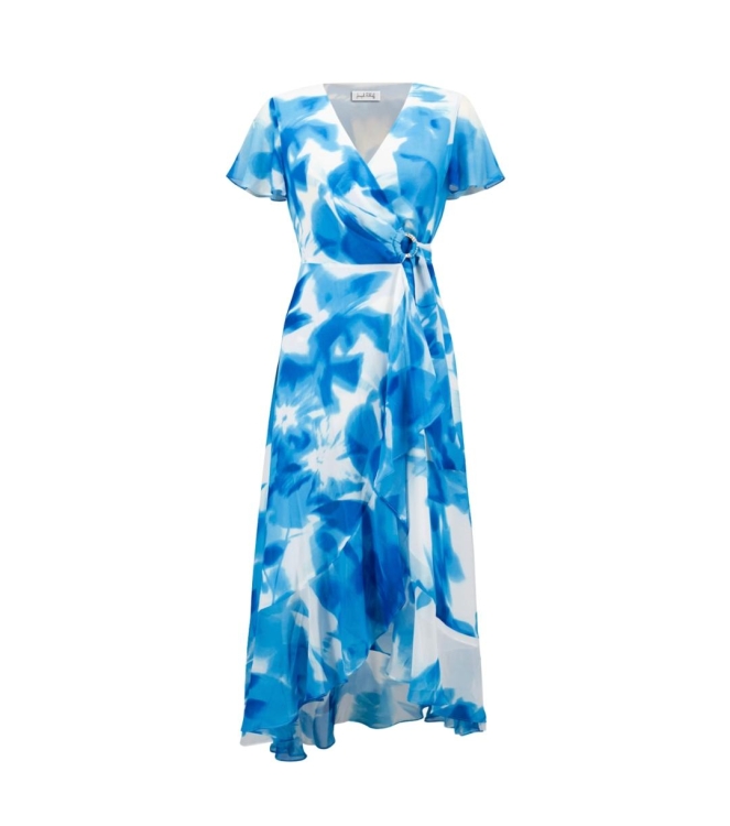 Joseph Ribkoff LDS Dress 4473 Vanilla/blue