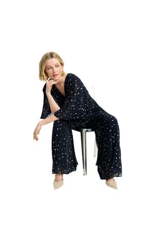 Joseph Ribkoff LDS Jumpsuit 2229 Midnight blue/vanilla