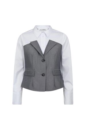 Co Couture PollyCC Corsage Mix Shirt White