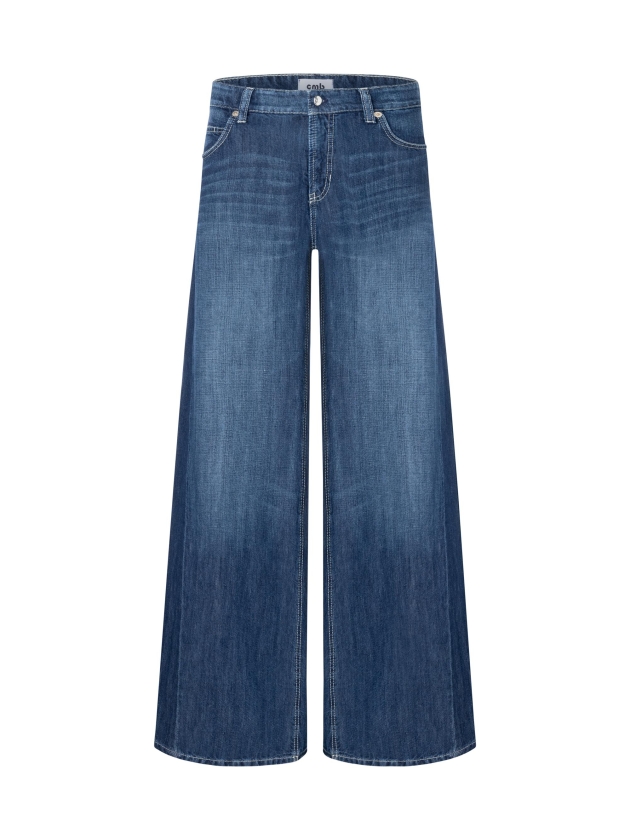 Cambio Palazzo patch 5025 Spring mid blue denim