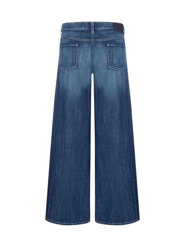 Cambio Palazzo patch 5025 Spring mid blue denim